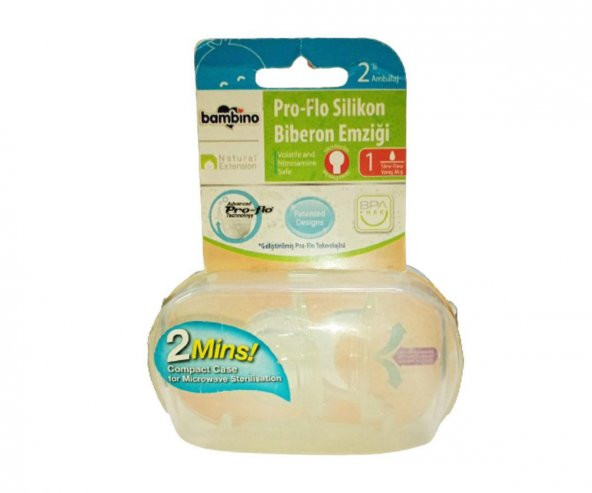 Bambino 2li Pro-Flo Silikon Biberon Emziği No: 1 ürün görseli 1