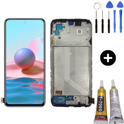 Xiaomi Redmi Note 10 Uyumlu Çıtalı HK Lcd Ekran Dokunmatik + Montaj Seti ürün görseli 1