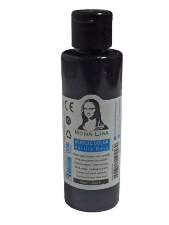 MONA LISA AKRILIK BOYA 70 ml SIYAH (SD150-10) ürün görseli 1