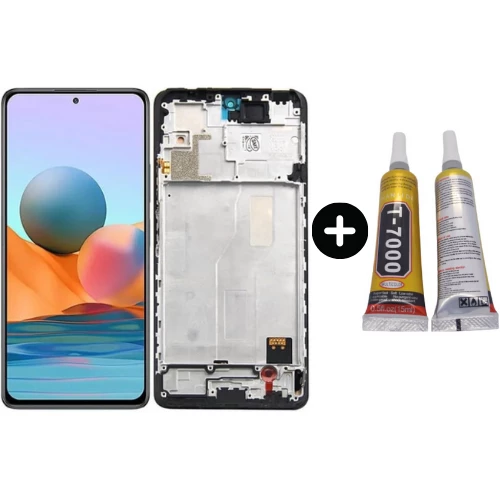 Xiaomi Redmi Note 10 Pro 4G Uyumlu Çıtalı HK Lcd Ekran Dokunmatik + B7000 ürün görseli 1