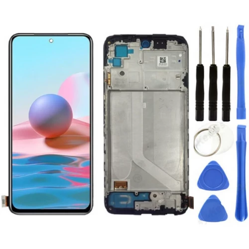 Xiaomi Redmi Note 10S Uyumlu Çıtalı Servis Lcd Ekran Dokunmatik + Tamir Seti ürün görseli 1