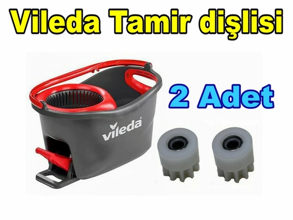 Vileda Turbo Pedallı Cambaz Temizlik Kova Seti 2 Adet Dişli + 2 Adet Rulman + Yağ  (BU ÜRÜN KOVA DEĞİLDİR.) ürün görseli 1