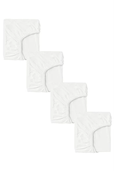 4 Adet 50 x 90 + 10 cm Anne Yanı Lastikli Penye Kumaş Bebek Çarşafı ürün görseli 1
