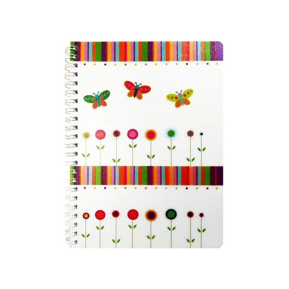 Özgün 210x297 mm Naturel Pearl Simli Plastik Kapak Defter 160 Yaprak Çizgili Krt-103509 ürün görseli 1