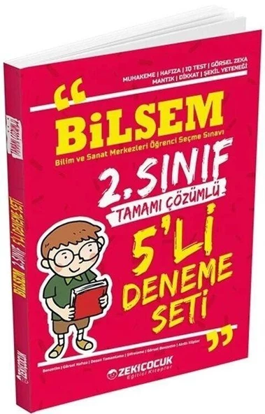 2.Sınıf Bilsem Tamamı Çözümlü 5 li Deneme Seti Zeki Çocuk ürün görseli 1