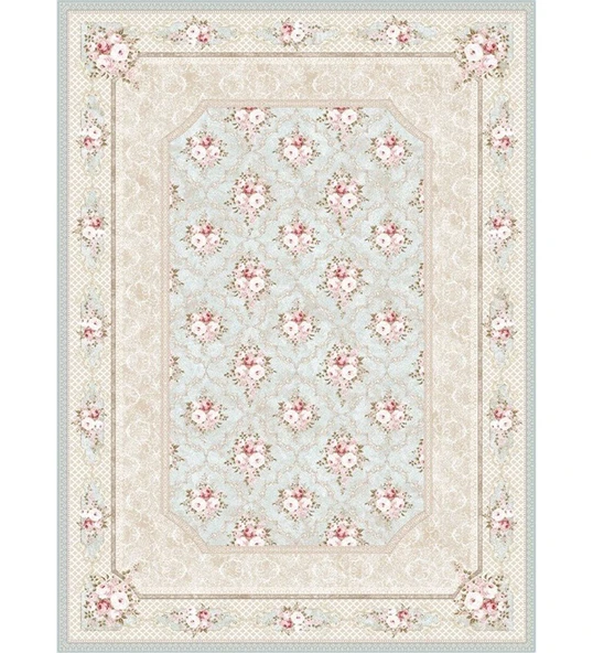Brillant İpek Latex Kaymaz Taban Halı-TENDA HJE11724.803-(90x300) ürün görseli 1