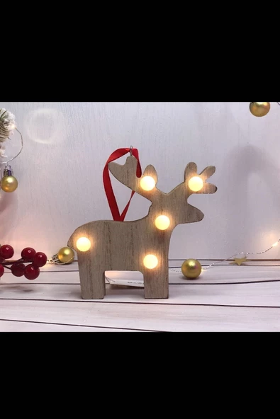 MAGICLEDCORNER Ren Geyiği Led Işıklı Yılbaşı Ağaç Süsü ürün görseli 1