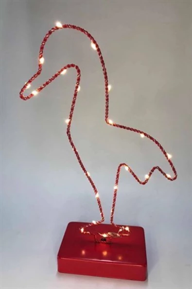 MAGICLEDCORNER Peri Ledli Metal Flamingo Masa Üstü Dekor ürün görseli 1
