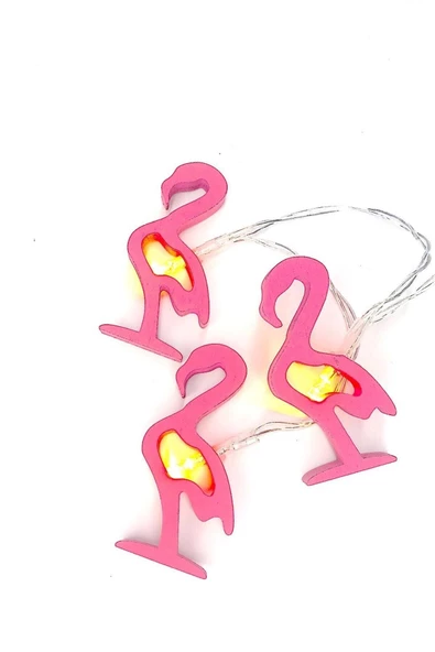 MAGICLEDCORNER Ahşap Flamingo Işık Zinciri ürün görseli 1