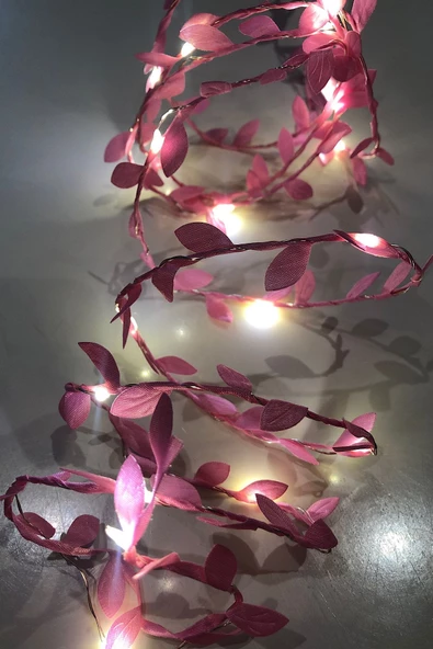 MAGICLEDCORNER Pembe Yaprak Led Işık Zinciri ürün görseli 1