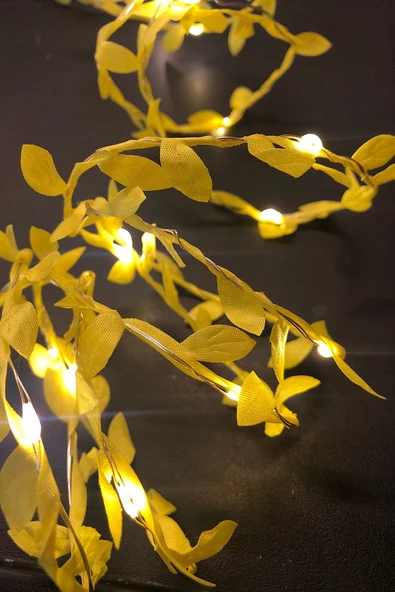 MAGICLEDCORNER Sarı Yaprak Led Işık Zinciri ürün görseli 1
