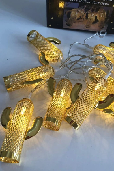 MAGICLEDCORNER Gold Kaktüs Işık Zinciri ürün görseli 1