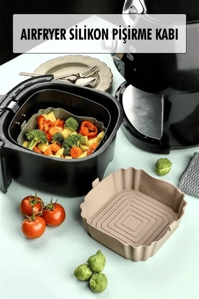Bütün Airfryer'lere Uyumlu Vizon Silikon Pişirme Kabı ürün görseli 1