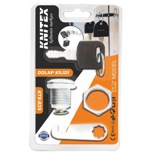 Knitex 835 Vakumlu Dolap Kilidi Düz HRD-007055 ürün görseli 1