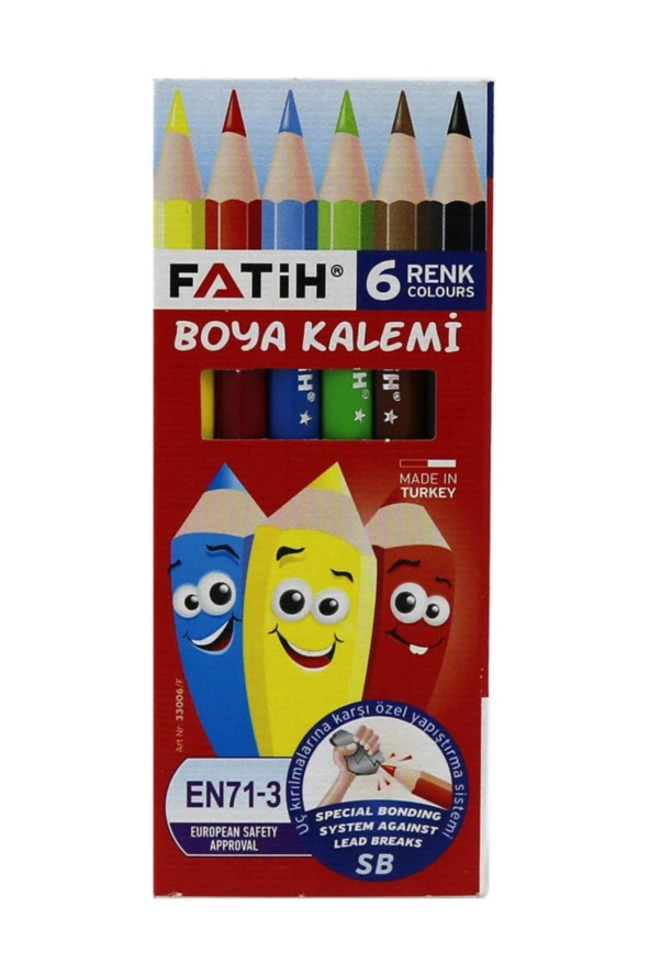 Fatih Kuru Boya Yarım Boy 6 Renk (48 Li Paket) ürün görseli 1