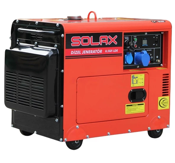 Solax 8.5GF-LDE Marşlı Kabinli Monofaze Dizel Jenerator ürün görseli 1