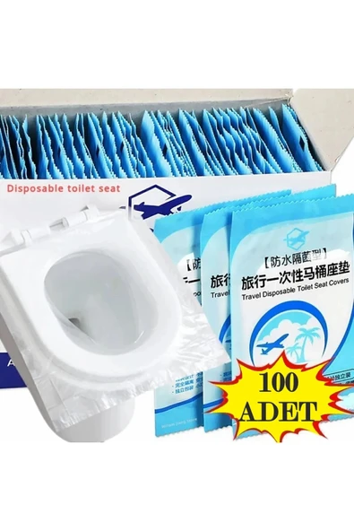 100 Adet Tek Kullanımlık Klozet Örtüsü Klozet Poşeti Klozet Kapak Örtüsü Dispenseri ürün görseli 1