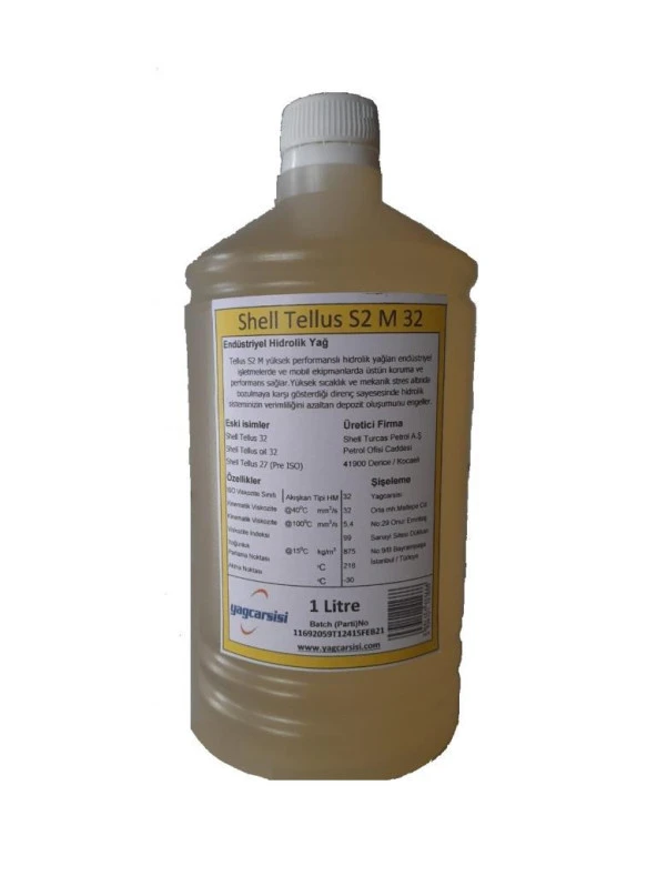 SHELL TELLUS S2 M 32 HİDROLİK YAĞ - 1 LİTRE - Resim 5