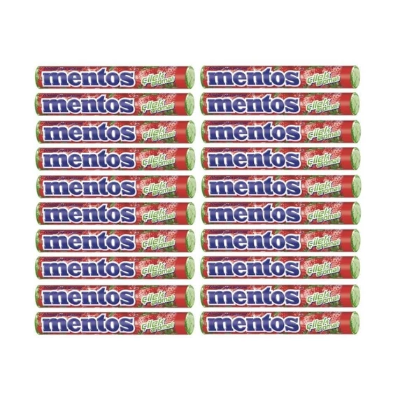 Mentos Çilek Aromalı Çiğnenen Draje Şekerleme 20 Adet x 37,5 g - Strawberry ürün görseli 1