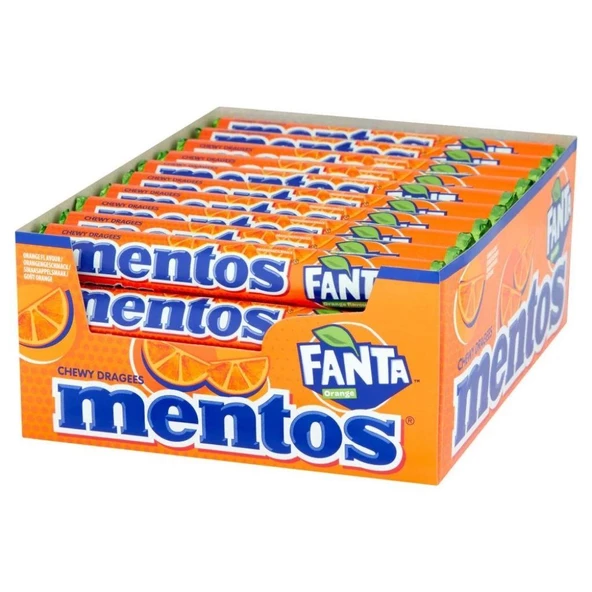 Mentos Fanta Aromalı Çiğnenen Draje Şekerleme 20 Adet x 37,5 g ürün görseli 1