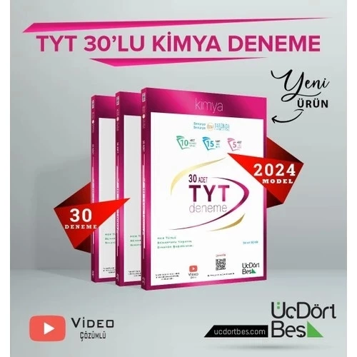 TYT KİMYA 30 DENEME  ÜÇDÖRTBEŞ - Resim 2