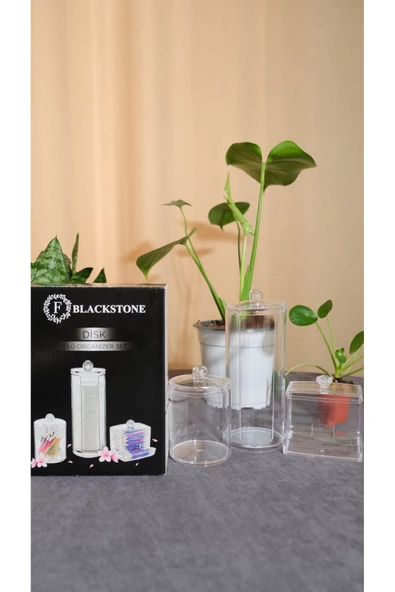 3 lü Set Makyaj Organizer Mika Balckstone - Resim 2