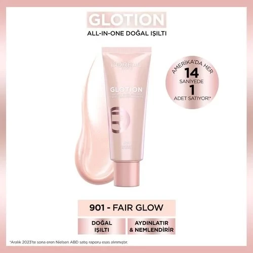 Glotion All-In-One Doğal Işıltı 901 - Fair Glow ürün görseli 1
