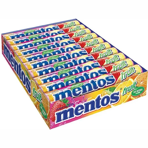 Mentos Karışık Meyve Aromalı Çiğnenen Draje Şekerleme 20 Adet x 37,5 g - Fruit ürün görseli 1