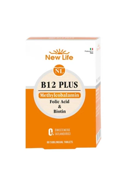 New Life B12 Plus 60 Dilaltı Tablet - Vişne ürün görseli 1