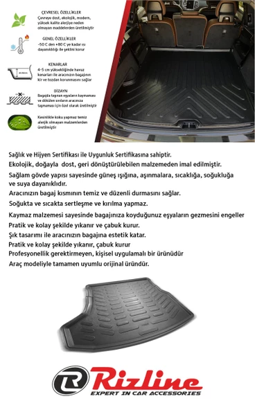 Rizline Renault Clio 5 E-Tech 2023+ 3D Bagaj Havuzu - Resim 2
