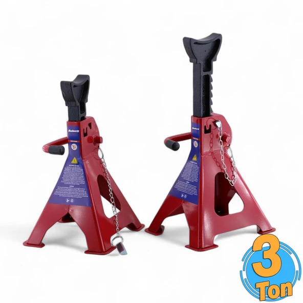 2'li Sehpa Kriko 3 Ton Oto Araç Araba Kaldırma Sabitleme Kollu Seti Sehpa Tip Kiriko 3 Ton 1 Çift ürün görseli 1