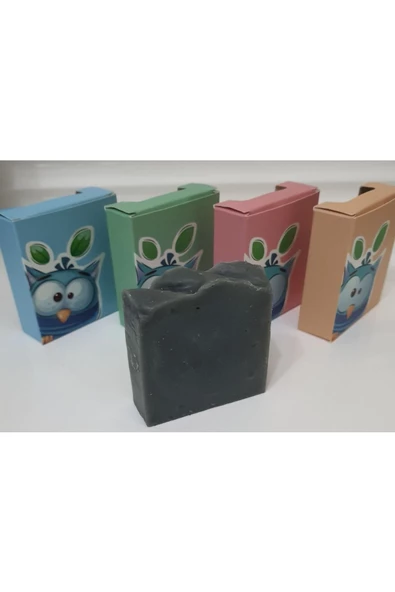 Confused Owl Organik El Yapımı Kömür ( Aktif Carbon) Sabunu  100 Gr ürün görseli 1