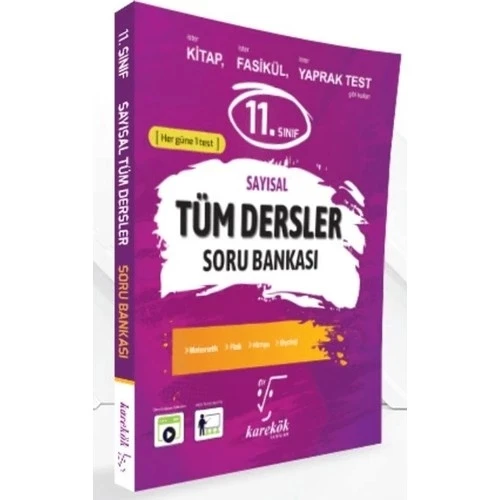 KAREKÖK 11.SINIF TÜM DERSLER SORU BANKASI SAYISAL ürün görseli 1