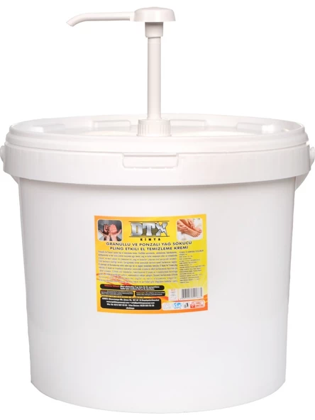Dtx Kimya Pompalı  Sanayi Tipi Ponza'lı  ( Talaşlı ) El Temizleme Sabunu (Kremi) 8 kg ürün görseli 1