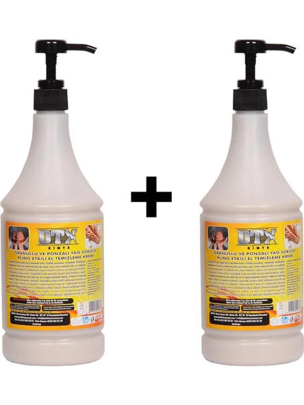 2 Adet Sanayi Tipi Ponza'lı ( Talaşlı ) El Temizleme Kremi ( Sabunu) 1 kg ürün görseli 1