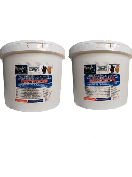 2 Adet Yumuşak Sanayi Tipi Granüllü El Temizleme Sabunu (Kremi) 15 kg ürün görseli 1