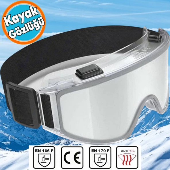 Kayak Gözlüğü Antifog Güneş Kar Şeffaf Snowboard Glasses Ekonomik Buğulanmaz Gözlük ürün görseli 1