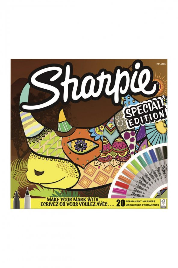 Sharpie Markör Permanent Fine 20 Li Gergedan ürün görseli 1