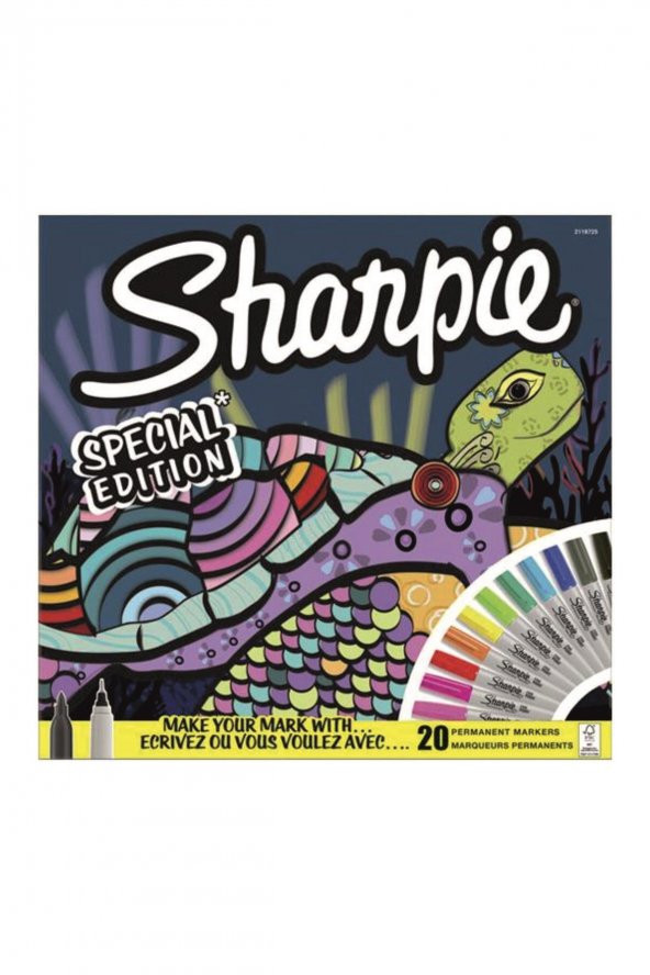 Sharpie Markör Permanent Fine 20 Li Kaplumbağa ürün görseli 1