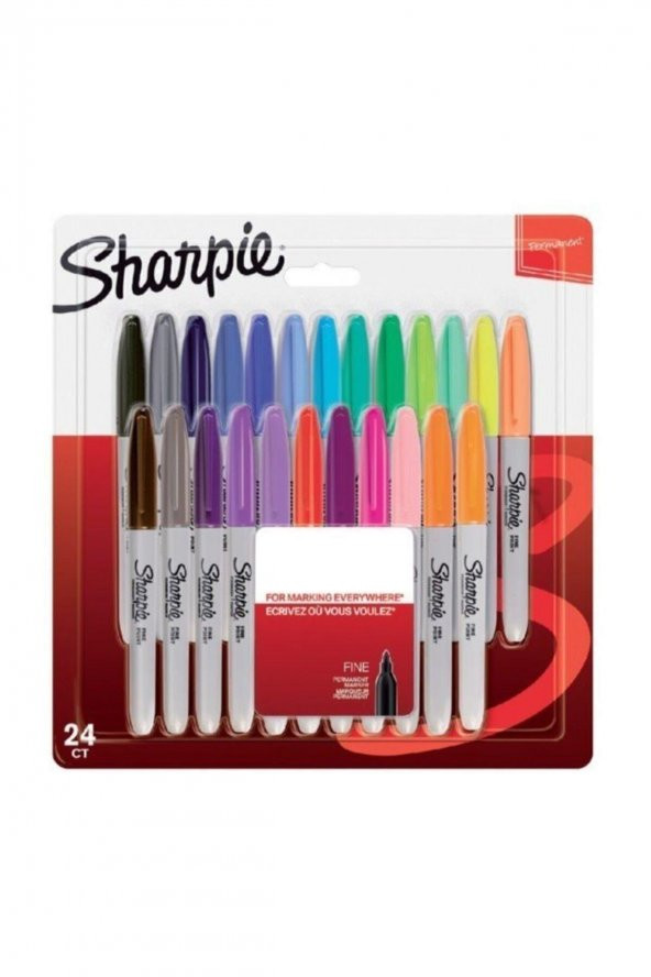 Sharpie Markör Permanent Fine Karışık Renk 24 LÜ 2065405 ürün görseli 1