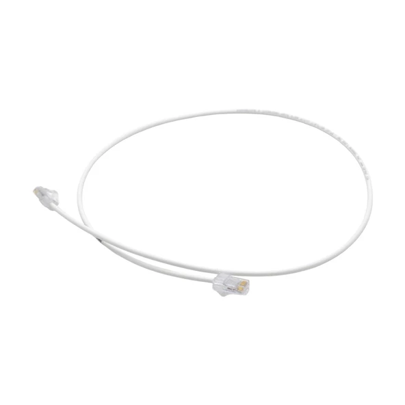 PATCH CORD  UTP CAT6 1 MT SLIM WHITE  (08F003) - Resim 2