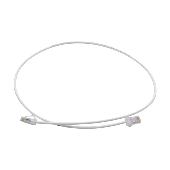 PATCH CORD  UTP CAT6 1 MT SLIM WHITE  (08F003) ürün görseli 1