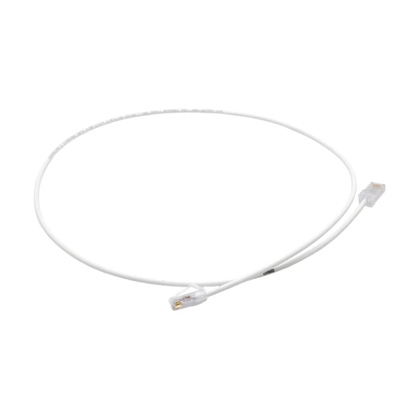 PATCH CORD  UTP CAT6 1 MT SLIM WHITE  (08F003) - Resim 3