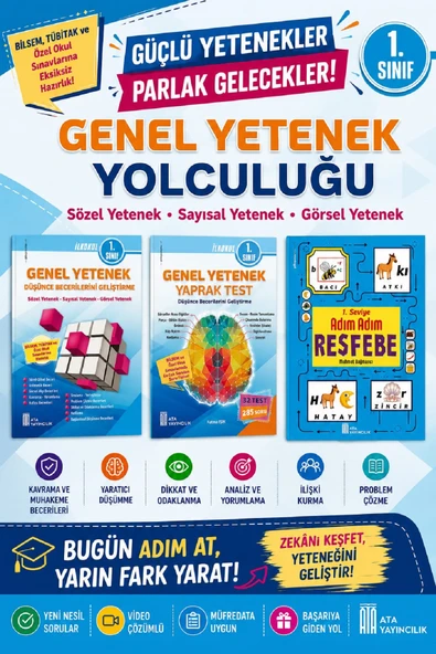 Ata 1.Sınıf Bilsem ve Özel Okullar Sınavlarına Hazırlık Kitabı ürün görseli 1