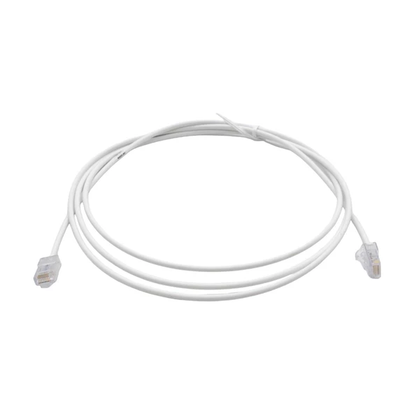 PATCH CORD  UTP CAT6 2 MT SLIM WHITE  (08F007) ürün görseli 1