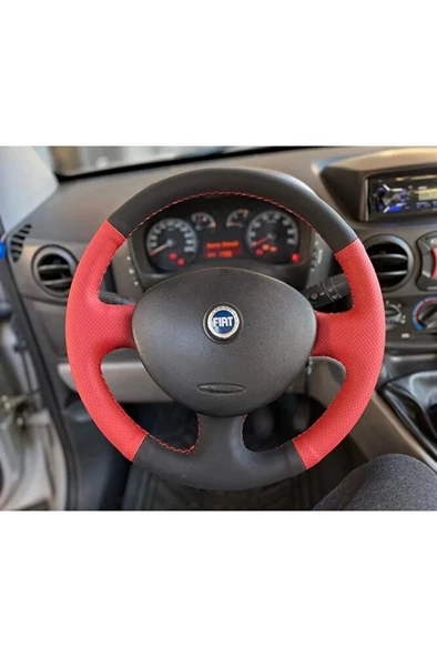 Fiat Doblo D1-D2 (2002-12) Araca Özel Dikmeli Direksiyon Kılıfı (SOFT NOKTA NUBUK) ürün görseli 1