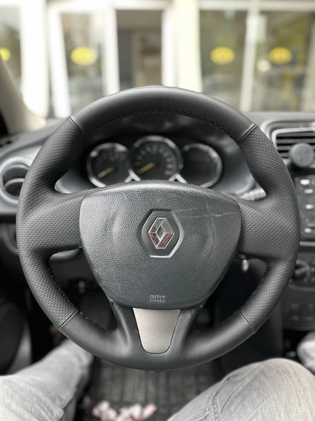 Renault Symbol 2015-2017 Araca Özel Direksiyon Kılıfı (SOFT NOKTA NAPPA) ürün görseli 1