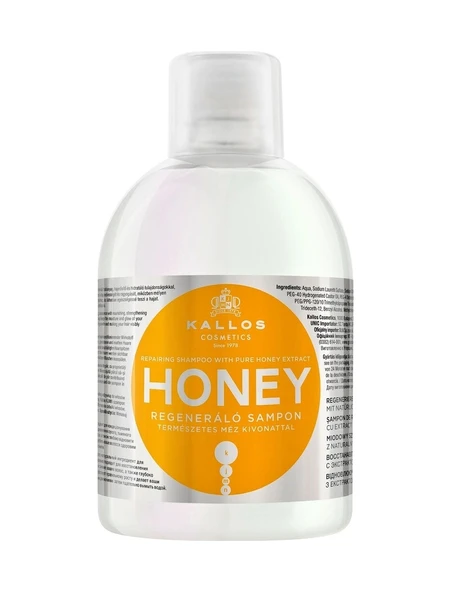 Kallos Cosmetics Honey 1000ml Saf Bal Özlü Yenileyici Şampuan ürün görseli 1