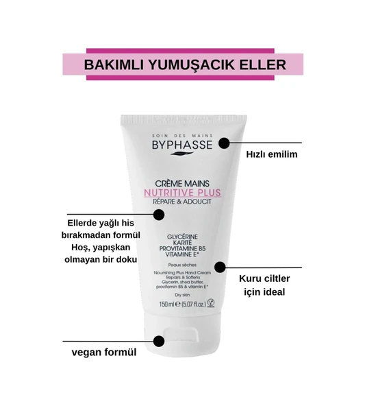 BYPHASSE Besleyici El Kremi 150ml - Resim 4