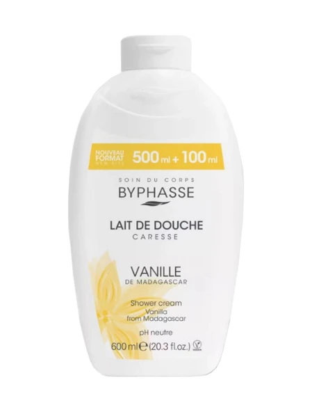 BYPHASSE Caresse Vanilya Çiçeği Özlü Kremli Duş Jeli 600ml - Resim 4
